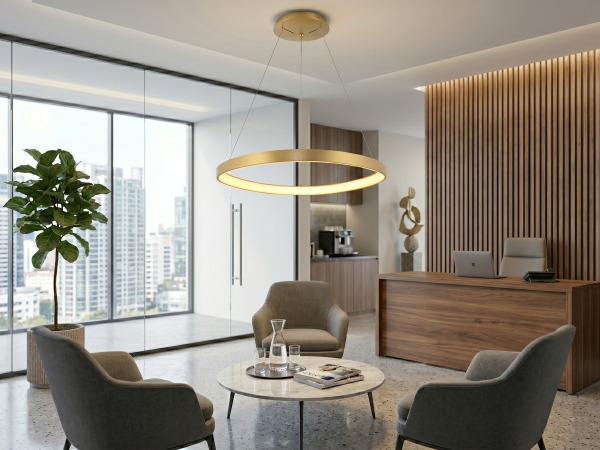 Hanglamp Goud 62cm 50W LED CCT 3 Kleur & 3 Stappen Dimmen