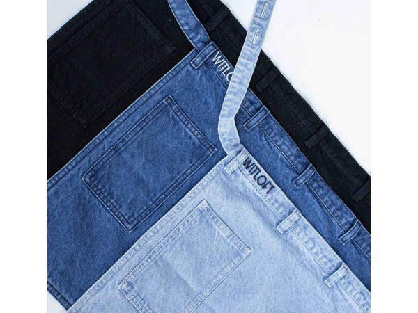 Schort Witloft Denim Apron Light Blue Waist Down