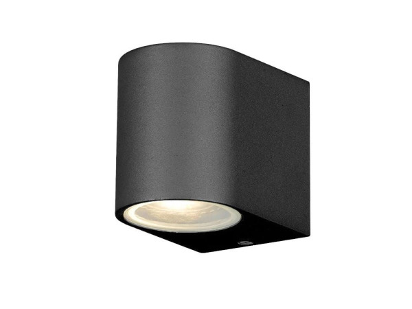 8x Wandlamp modern halfrond GU10 fitting zand zwart waterdicht