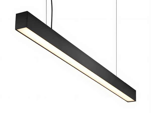2x 40W LED 120cm Linear Hanglamp 3 kleur licht switch zwart