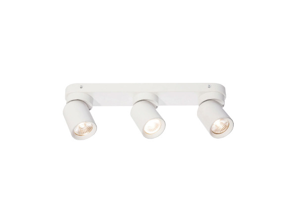 2x GU10 Opbouwspot Armatuur triple cilinder zand wit