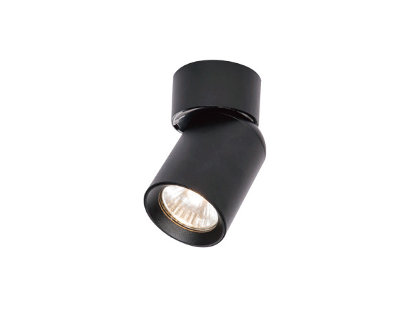 12x GU10 Opbouwspot Armatuur cilinder zand zwart draaibaar