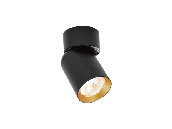 24x GU10 Opbouwspot Armatuur cilinder zand zwart en goud