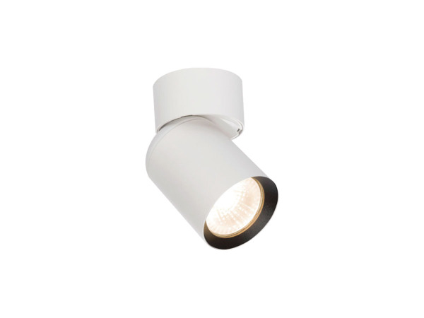 8x GU10 Opbouwspot Armatuur cilinder zand wit en zwart
