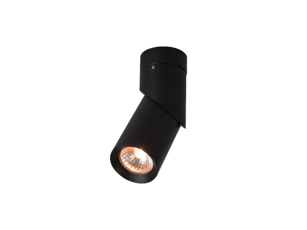 12x GU10 Opbouwspot Armatuur cilinder zand zwart draaibaar