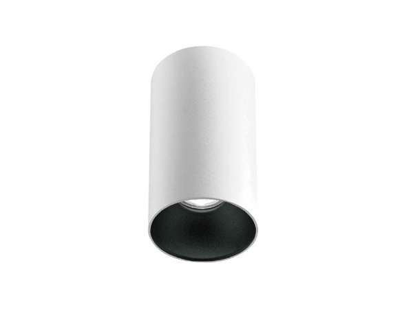 12x GU10 Opbouwspot Armatuur cilinder zand wit en zwart