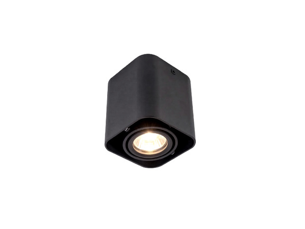 12x GU10 Design Opbouwspot Armatuur 10cm zwart kantelbaar