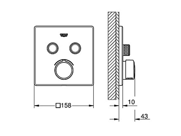 Grohe inbouwthermostaat met 2 functies Smartcontrol chroom – foto 8 – kavel bij XL Auctions