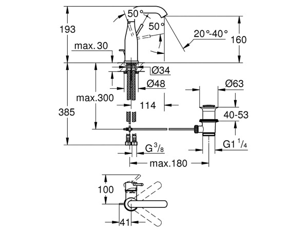 Grohe wastafelmengkraan Essence New hard grafiet geborsteld – foto 5 – kavel bij XL Auctions