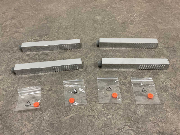 4x Alterna staafhanddouche vierkant chroom – foto 3 – kavel bij XL Auctions