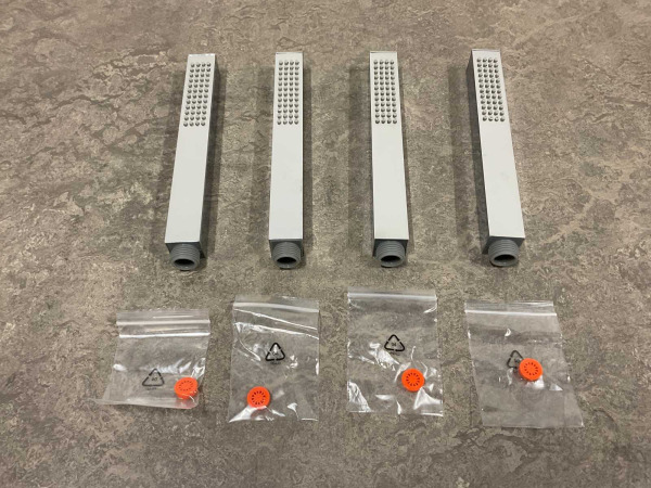 4x Alterna staafhanddouche vierkant chroom – foto 5 – kavel bij XL Auctions