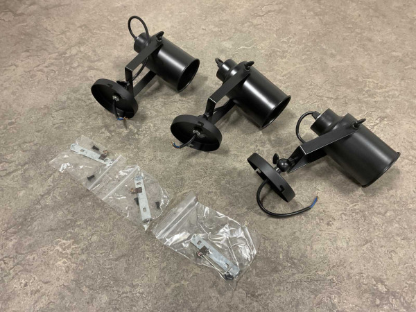3x Beaux spotlamp E27 excl. lichtbron Montpellier zwart – foto 5 – kavel bij XL Auctions