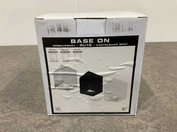 2x Base On opbouwspot GU10 kantelbaar 80x80mm chroom – foto 4 – kavel bij XL Auctions