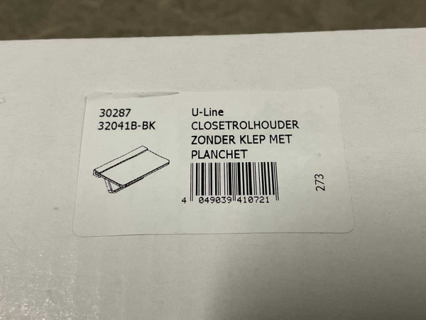 2x Beaux closetrolhouder met glazen planchet Ulis mat zwart – foto 4 – kavel bij XL Auctions