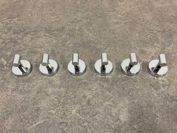 6x Beaux handdoekhaak magnetisch Ulis chroom – foto 2 – kavel bij XL Auctions
