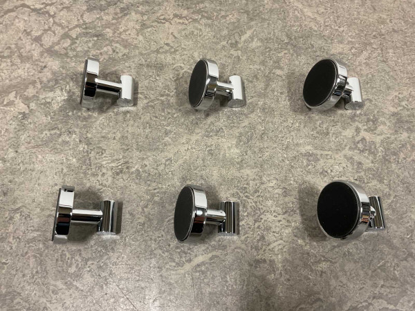6x Beaux handdoekhaak magnetisch Ulis chroom – foto 3 – kavel bij XL Auctions