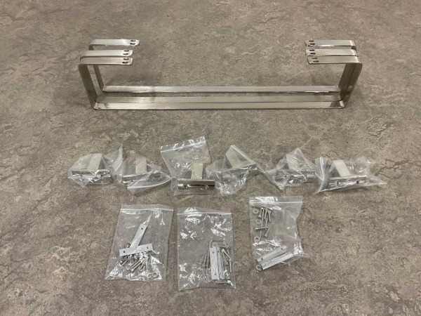 3x Royal Plaza handdoekbeugel 55cm voor radiator Timothy rvs – foto 4 – kavel bij XL Auctions