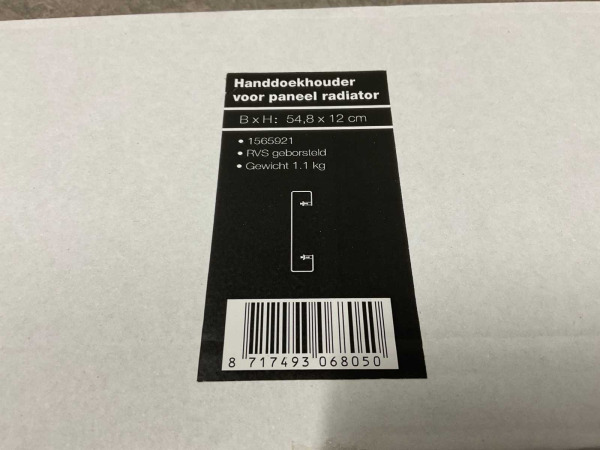 3x Royal Plaza handdoekbeugel 55cm voor radiator Timothy rvs – foto 7 – kavel bij XL Auctions