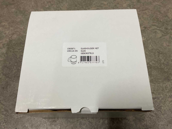 4x Novio glashouder met glas Riga geborsteld – foto 6 – kavel bij XL Auctions