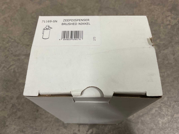 4x Novio zeepdispenser Umea geborsteld nikkel – foto 5 – kavel bij XL Auctions