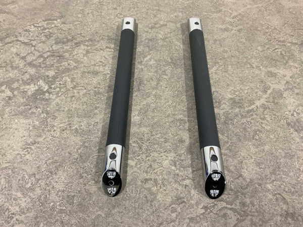 2x Beaux hoekwandgreep recht 35cm Ulis zwart chroom – foto 2 – kavel bij XL Auctions