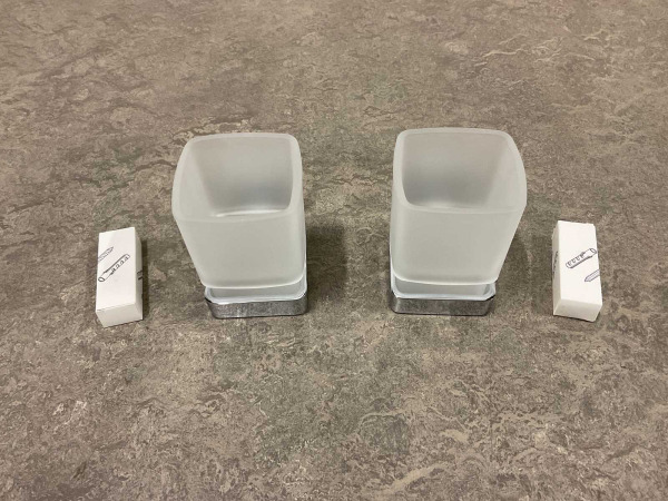 2x Alterna glashouder met glas Siena chroom – foto 2 – kavel bij XL Auctions