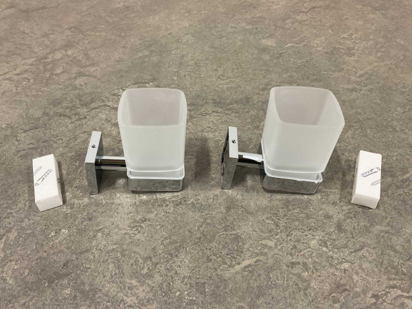 2x Alterna glashouder met glas Siena chroom – foto 6 – kavel bij XL Auctions