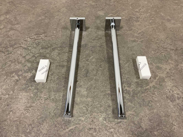 2x Alterna handdoekhouder telescopisch 33-53cm chroom – foto 2 – kavel bij XL Auctions