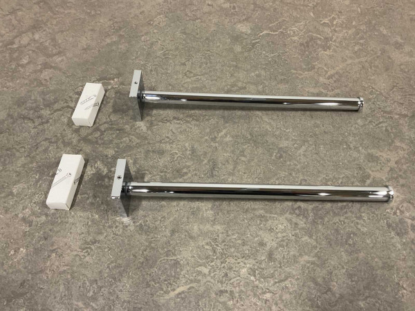 2x Alterna handdoekhouder telescopisch 33-53cm chroom – foto 3 – kavel bij XL Auctions