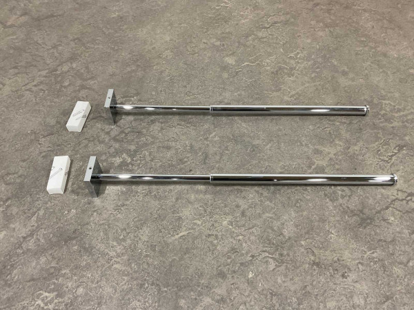 2x Alterna handdoekhouder telescopisch 33-53cm chroom – foto 4 – kavel bij XL Auctions