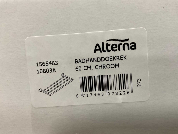 Alterna badhanddoekrek 60cm Riga chroom – foto 4 – kavel bij XL Auctions