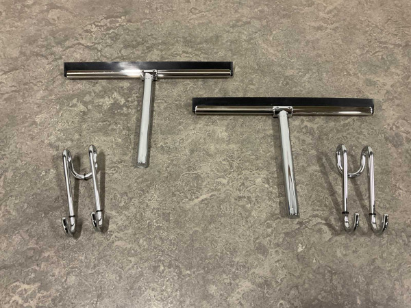 2x Beaux douchewisser met ophanghaak Ulis chroom – foto 3 – kavel bij XL Auctions