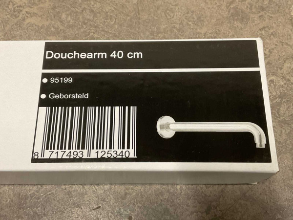 2x Beaux douchearm wand rond 40cm Port mat geborsteld – foto 3 – kavel bij XL Auctions