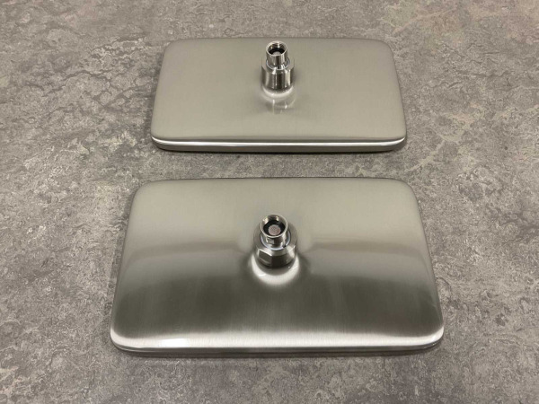 2x Beaux hoofddouche rechthoekig 29x18cm Port mat geborsteld – foto 3 – kavel bij XL Auctions