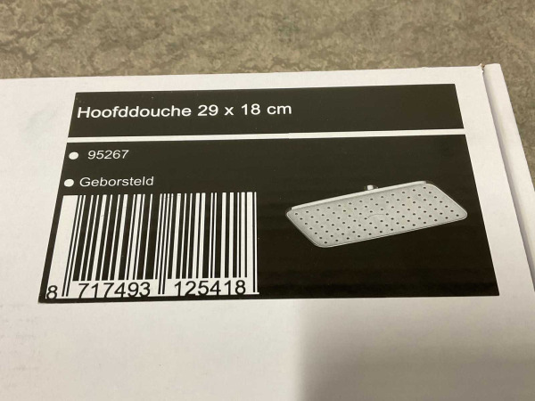 2x Beaux hoofddouche rechthoekig 29x18cm Port mat geborsteld – foto 4 – kavel bij XL Auctions