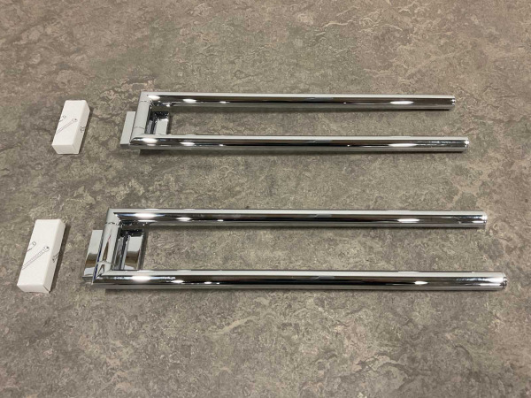 2x Alterna handdoekhouder 2-lids 40x5x9cm Siena chroom – foto 4 – kavel bij XL Auctions