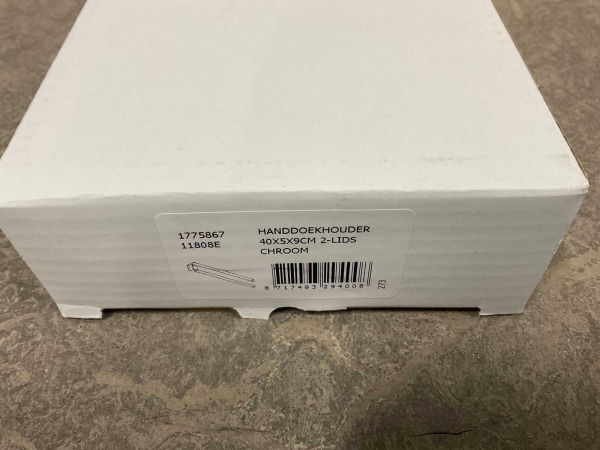 2x Alterna handdoekhouder 2-lids 40x5x9cm Siena chroom – foto 3 – kavel bij XL Auctions