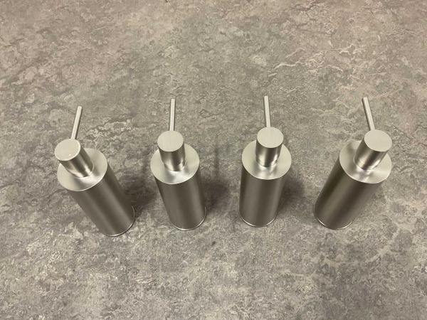 4x Beaux zeepdispenser staand 150ml Ulis geborsteld – foto 3 – kavel bij XL Auctions