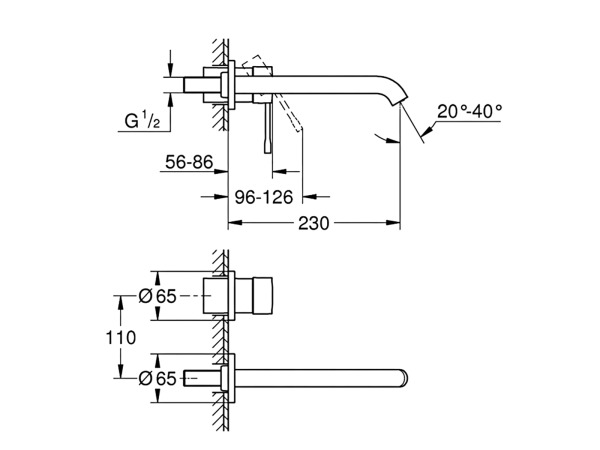 Grohe wastafelkraan Essence New cool sunrise geborsteld – foto 5 – kavel bij XL Auctions