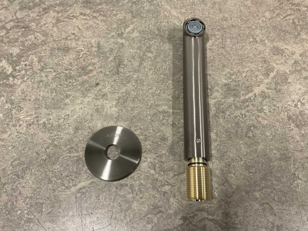 Hansgrohe baduitloop recht Axor Uno black brushed chrome – foto 2 – kavel bij XL Auctions