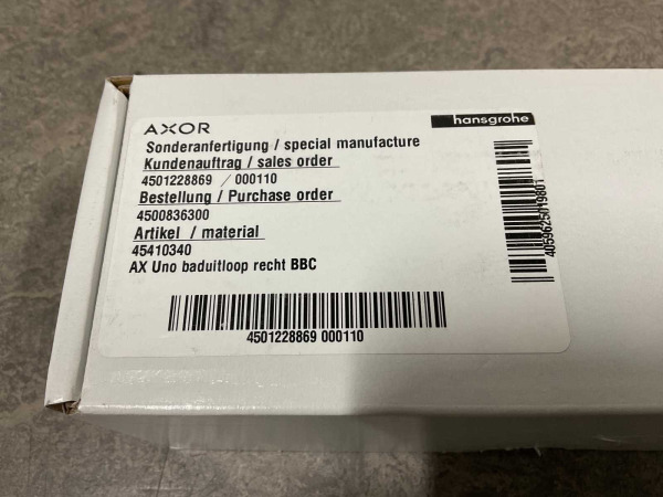 Hansgrohe baduitloop recht Axor Uno black brushed chrome – foto 4 – kavel bij XL Auctions