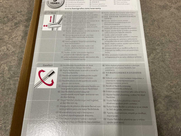 Hansgrohe douchestang 90cm m/doucheslang Unica mat wit – foto 6 – kavel bij XL Auctions