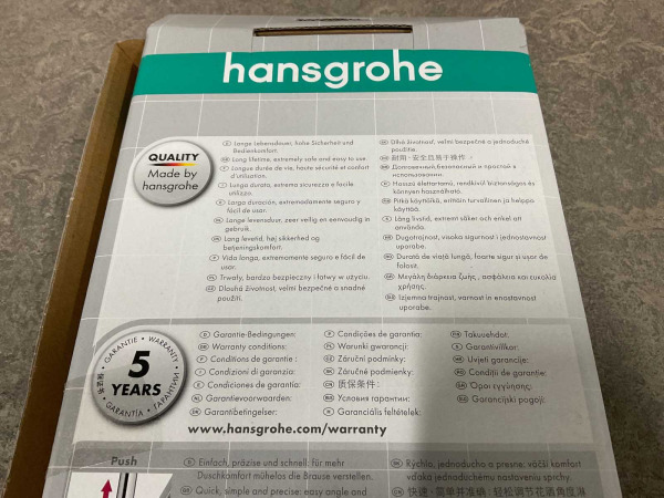 Hansgrohe douchestang 90cm m/doucheslang Unica mat wit – foto 7 – kavel bij XL Auctions