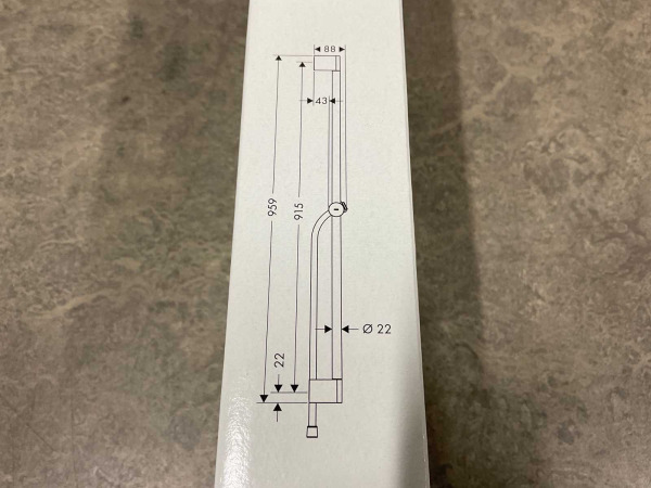 Hansgrohe douchestang 90cm m/doucheslang Unica mat wit – foto 5 – kavel bij XL Auctions