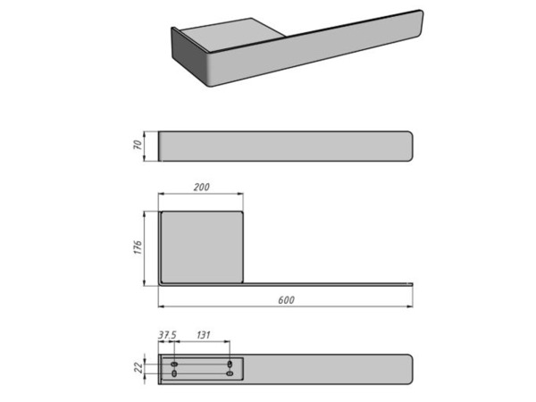 Vasco handdoekbeugel rechts 600mm Multiplus wit ft – foto 5 – kavel bij XL Auctions