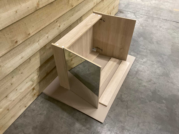 Spiegelkast Eiken Softclose 80x15x60,5cm – foto 3 – kavel bij XL Auctions