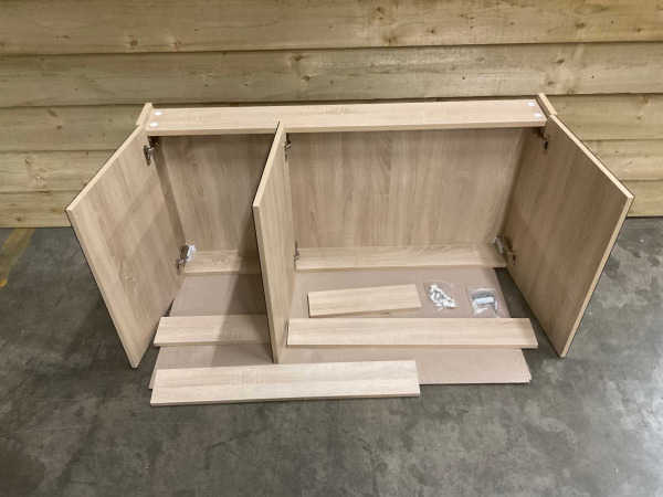Spiegelkast Eiken Softclose 120x60,5x15cm – foto 2 – kavel bij XL Auctions