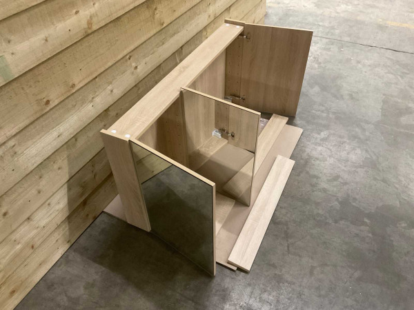 Spiegelkast Eiken Softclose 120x60,5x15cm – foto 3 – kavel bij XL Auctions