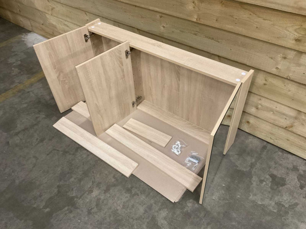 Spiegelkast Eiken Softclose 120x60,5x15cm – foto 4 – kavel bij XL Auctions