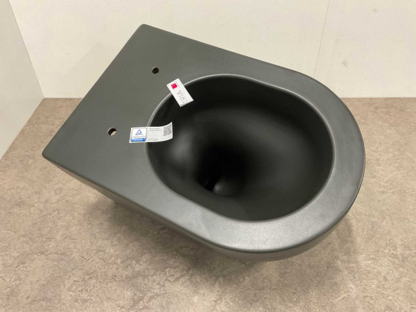 Hatria wandtoilet 53cm cycloneflush Futura mat zwart – foto 2 – kavel bij XL Auctions